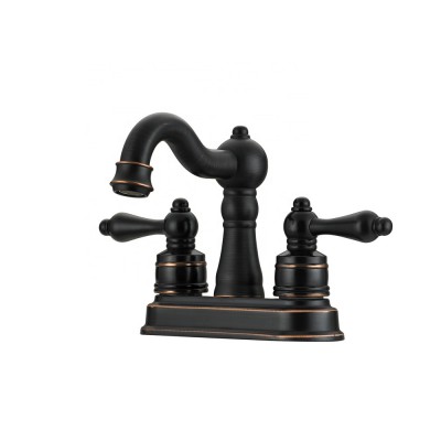 4" Conterset Two Handle Lavatory Dynasty Tap Antique Brass Bathroom Faucet